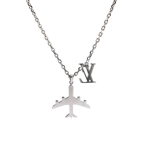 louis vuitton necklace with lock|Louis Vuitton plane necklace.